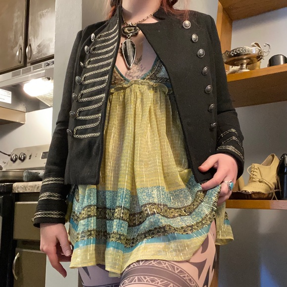 Military western boho goth jacket - Picture 5 of 6